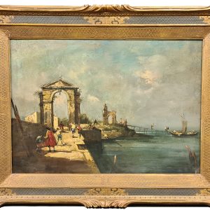 "Capriccio lagunare veneziano" - Francesco Guardi (Venezia, 1712 – Venezia, 1793) (bottega di)
