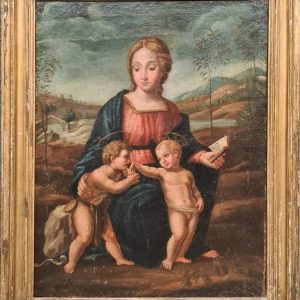 "Madonna of the Goldfinch" - Manner of Raffaello Sanzio of the XVII century