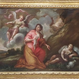 "Hagar, Ishmael and the Angel" - Lombard School of the 17th century