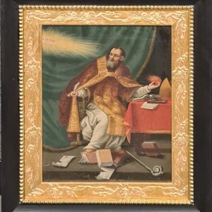 36 - "Sant'Agostino d'Ippona" - seguace di Philippe de Champaigne - XVII/XVIII secolo