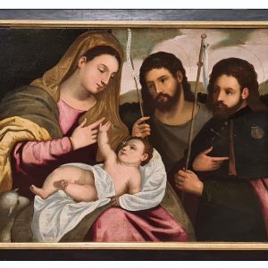 "Madonna con Bambino e santi Giovanni Battista e Giacomo" - Scuola veneta del XVII secolo