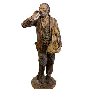 21 - Scultura in terracotta policroma datata 1983 di Gaetano Romano maestro figuraio (Caltagirone, 1926 - Caltagirone, 2015)