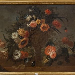 47 “Natura silente di fiori in paesaggio” – Pieter o Pierre van der Hulst (Dordrecht, 1651 – Dordrecht, 1727)