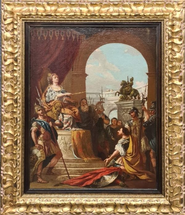 AMAN SI GETTA AI PIEDI DI ESTER CHIEDENDO PIETÀ -  FRANCESCO FONTEBASSO (Venezia. 1707 – Venezia. 1769)