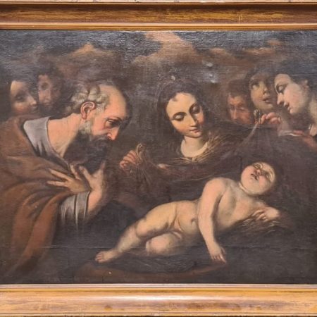 MADONNA DEL VELO CON SAN GIUSEPPE E ANGEL -  DANIELE CRESPI (ATTR.) (Busto Arsizio. 1597 ca. – Milano. 1630)