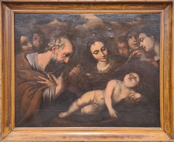 MADONNA DEL VELO CON SAN GIUSEPPE E ANGEL -  DANIELE CRESPI (ATTR.) (Busto Arsizio. 1597 ca. – Milano. 1630)